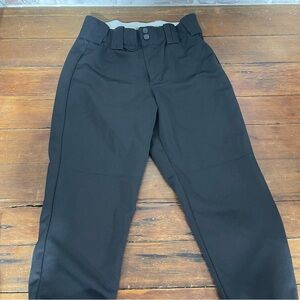 Black softball Pants with Classic Cut